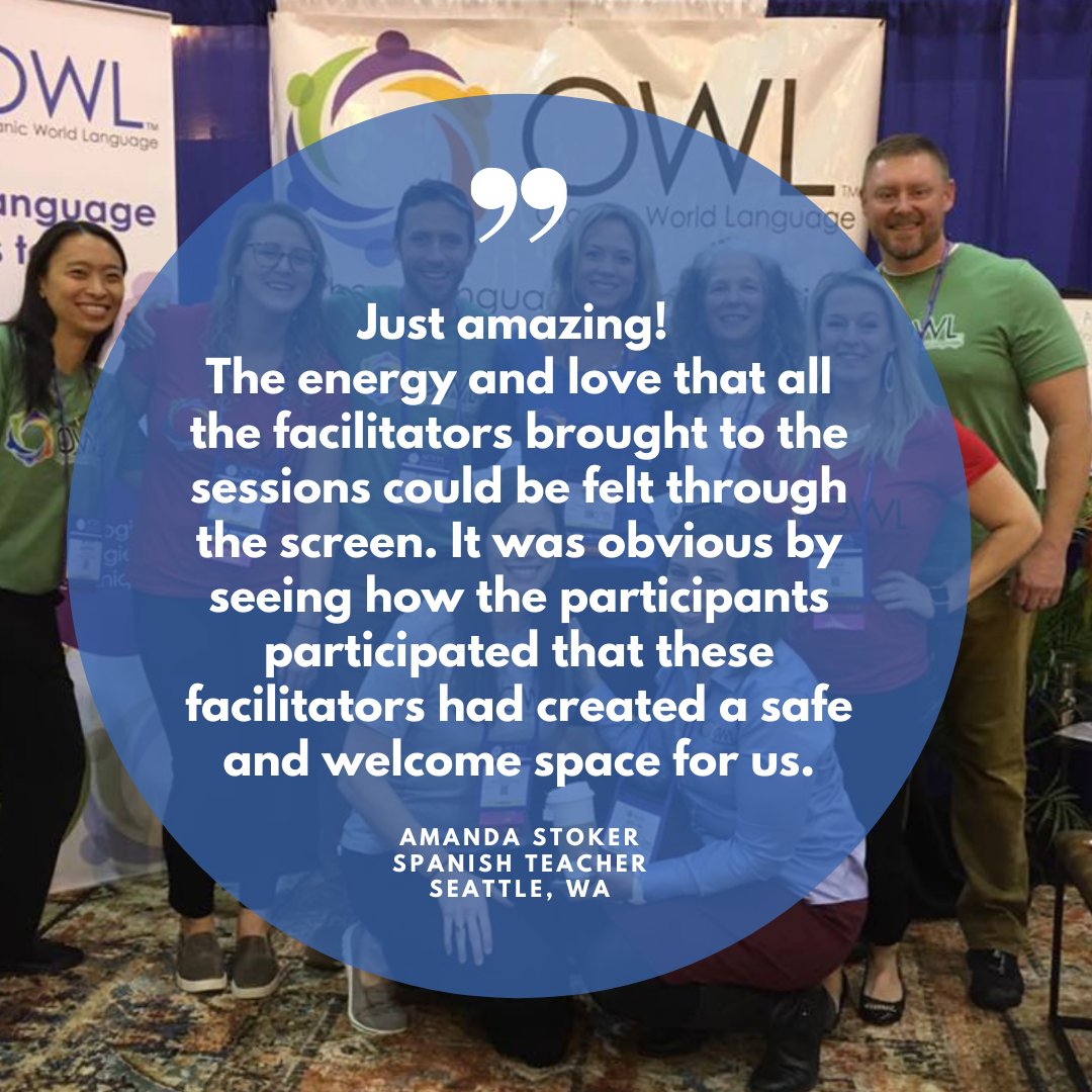 OWLanguage's tweet photo. OWL trainings are facilitated by experienced educators who first provide safety and security to their participants. #bloombeforemaslow #joyfullearning #owlanguage https://t.co/Rz4cOnOQo8