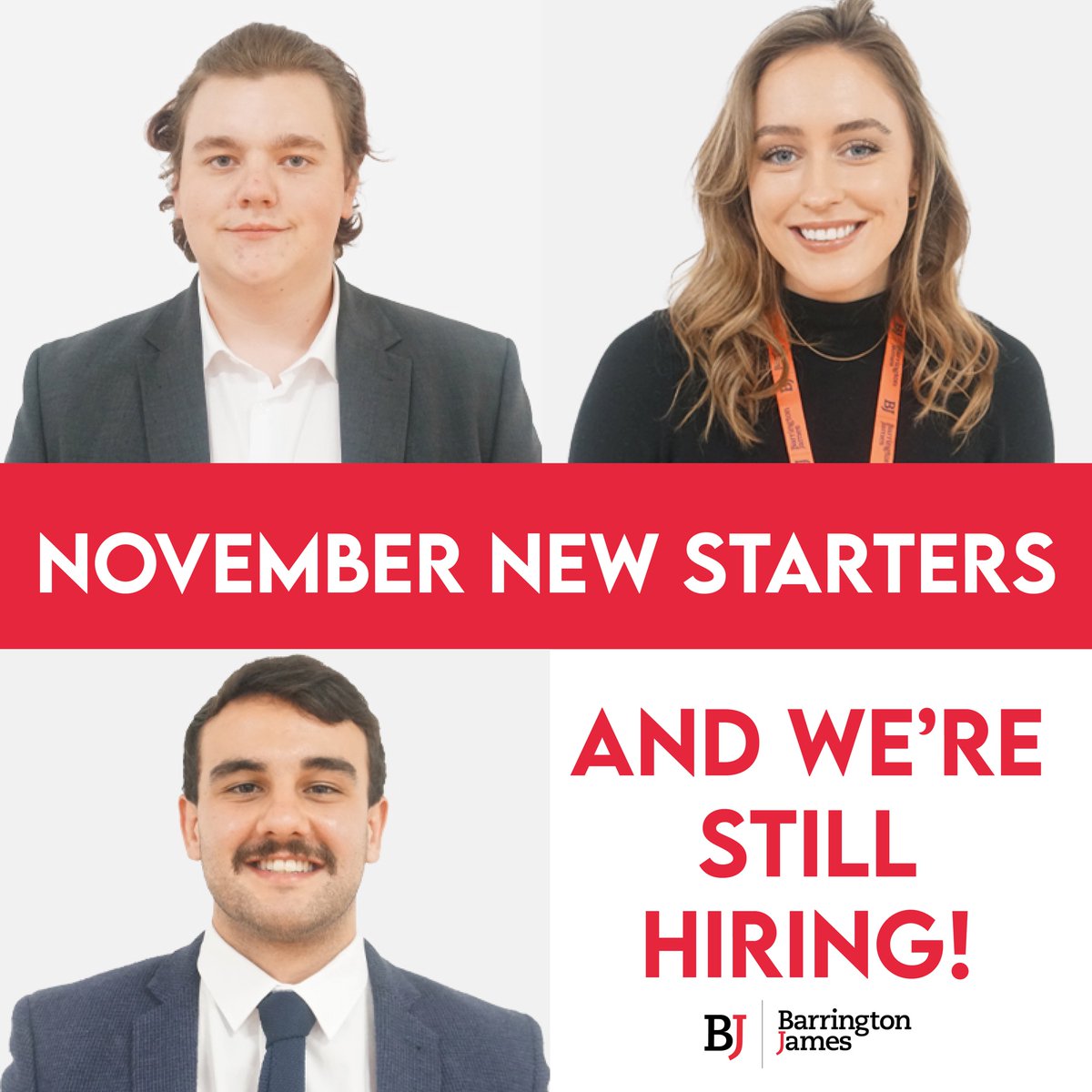 BarringtonJames's tweet photo. Oh hey November new starters 👋🏼

We’re not slowing down for Christmas...we’re actively hiring for a number of positions, if you want to know more then don’t hesitate to reach out to us today 🤔

#lifeatbj #barringtonjames #lifescience #recruitment #hiring #jointheteam https://t.co/6jwy5H84OB