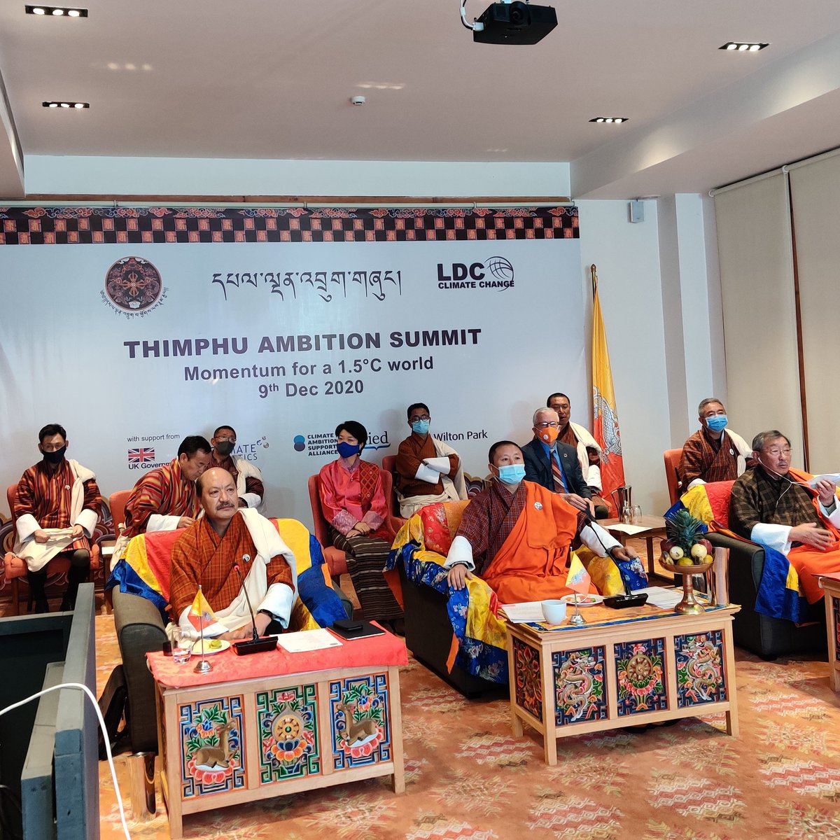 NecBhutan's tweet photo. Thimphu Ambition Summit
Momentum for a 1.5 deg C World
9 Dec 2020

#ThimphuAmbitionSummit 
#climatechange  remains the biggest threat to human civilization. We all must our fair share and we all must  work together to save the planet and save ourselves. 
#ldcchair https://t.co/GvEYac7hEZ