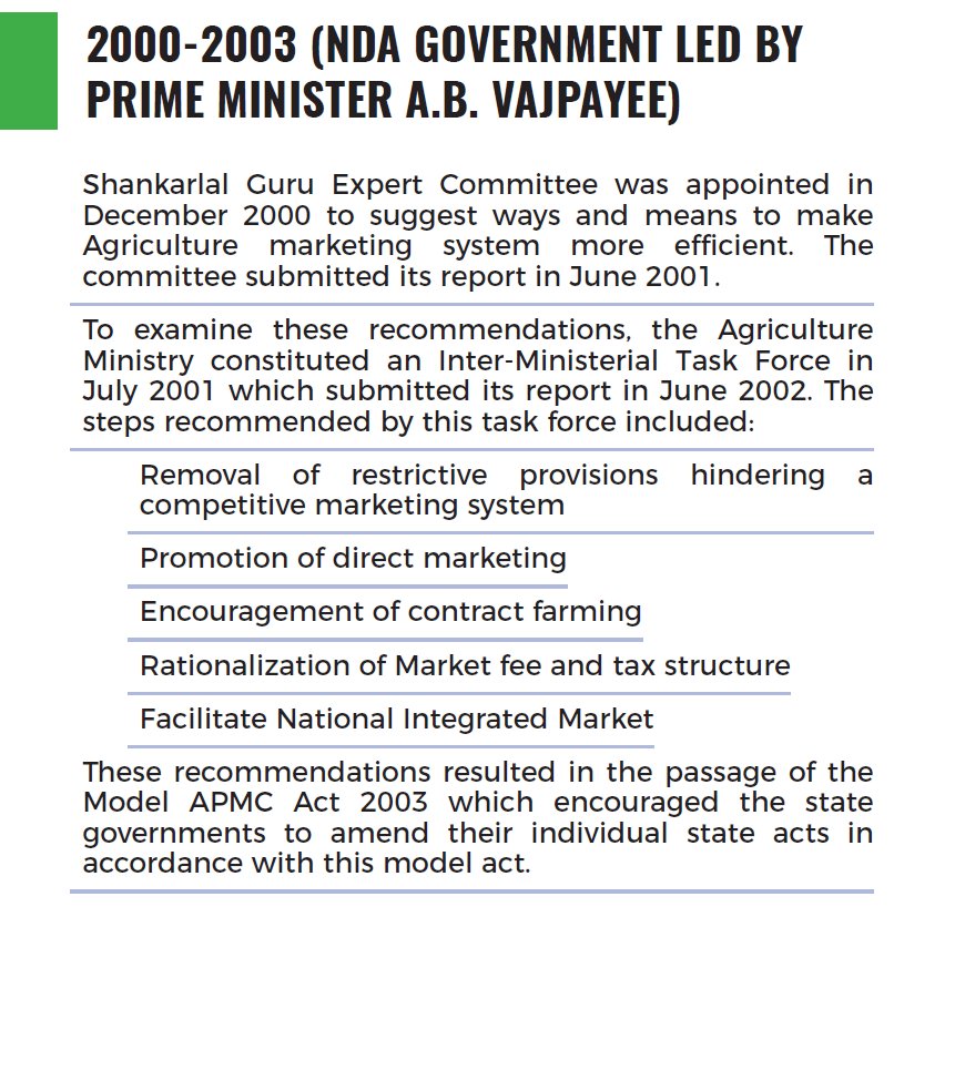 What about the charge that there has not been adequate consultation before  #FarmLaws2020 were passed?THE TRUTH: Two decades of consultation. Farm Reforms are perhaps the only policy reforms where there has been consensus movement in SAME DIRECTION by multiple governments. 4/10