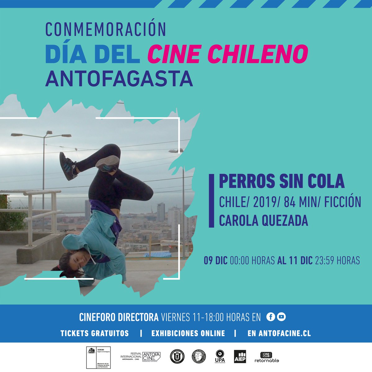 Antofacine's tweet photo. 📽 ¡Desde hoy!
No te pierdas las películas que tenemos programadas como parte de la conmemoración del #DíadelCineChileno en #Antofagasta
- Perros sin Cola, de la directora Carola Quezada
- El Negro, del director Sergio Castro

Míralas de forma gratuita en https://t.co/YTefZfvylZ https://t.co/Ghngo17nyR
