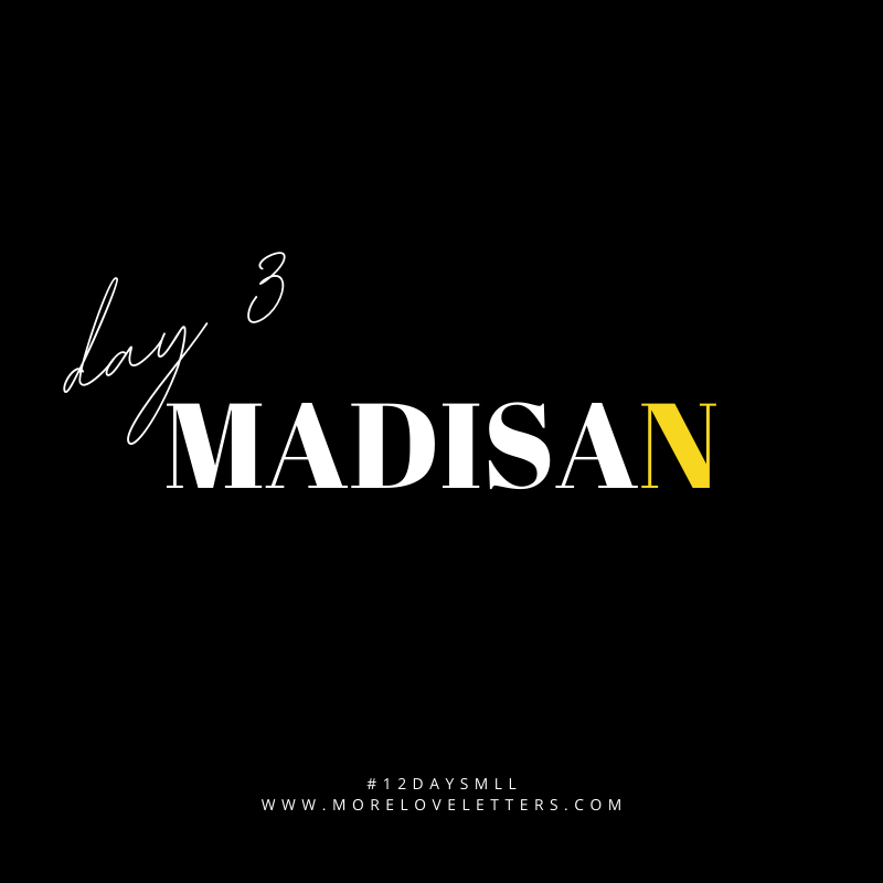 Day 03 // On the third day of 12 Days of Love Letters...Say hi to Madisan. 🖤   buff.ly/33KhiZN
