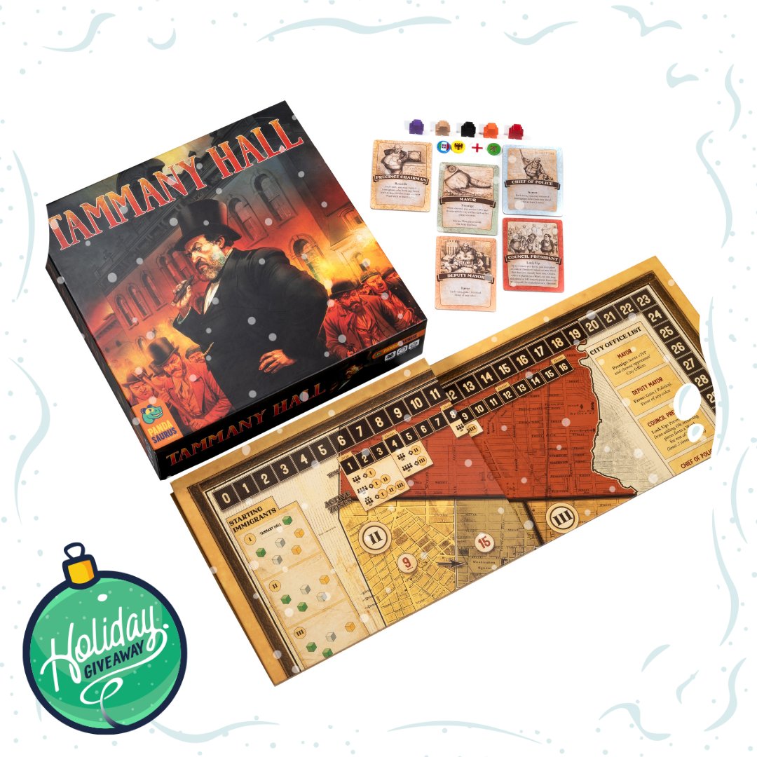 Pandasaurusgame's tweet image. ⛄ Day 18 of Holiday Panda-monium giveaways - TAMMANY HALL ⛄

Pit the city’s growing immigrant populations against one another to rule NY. Help immigrant groups, then call in favors to slander your rivals and win the election!

🎅🏽 👉 Enter here: pandasaurusgames.com/pages/giveaway