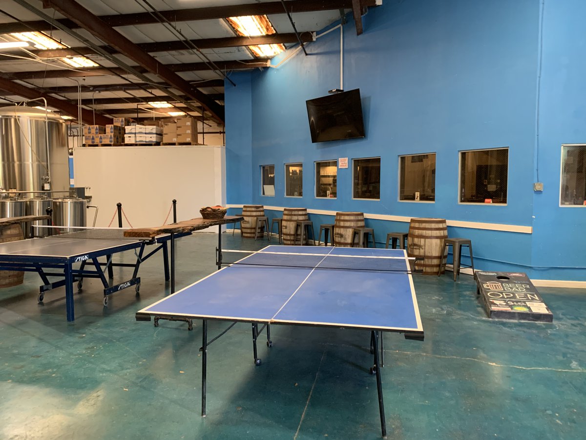 Its a beautiful day in the brewhouse. Stop by for happy hour $3 beer and enjoy a game of ping pong or cornhole with the family. Food truck out front for lunch and dinner. #dogfriendly #supportlocal #craftbeer #pensacola