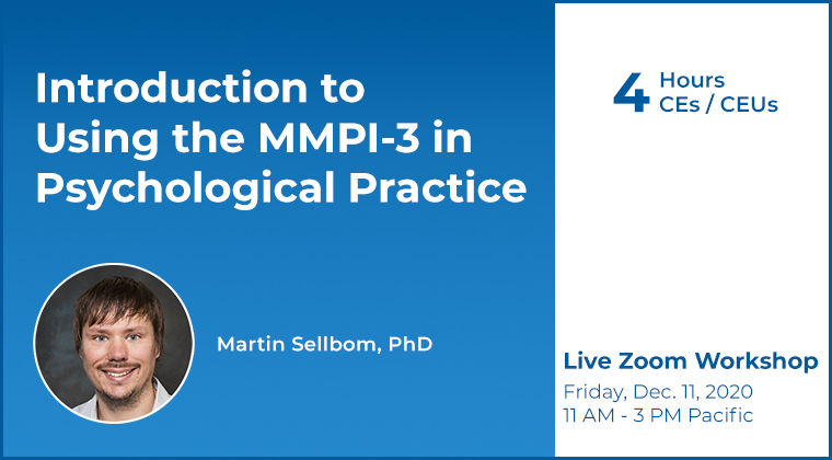 PatriciaZapf's tweet image. Join @CONCEPT_CE and Dr. Martin Sellbom this Friday (December 11th, 2020 11:00 am PST) at his live workshop, Introduction to Using the MMPI-3 in Psychological Practice. #MMPI2 #MMPIRF #MMPI3 #Psychology #PsychAssessment

ow.ly/adCh50CFZe4