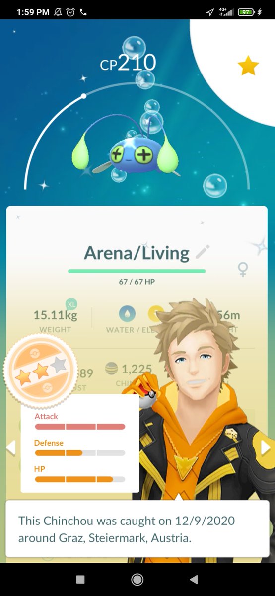 DeathRunneR8020's tweet photo. Caught my second shiny chinchou☺
#shiny #PokemonGO https://t.co/ohJHxOkpGA