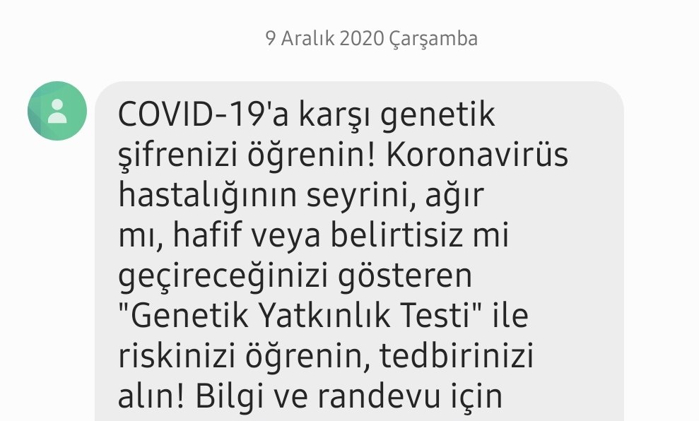 dincer guner on twitter memorialsaglik gelen mesaj bi para tuzagi mi yoksa gercekten genetik test ile mumkun mu boyle bir sey ya da su donemde boyle bir vaad ne kadar dogru