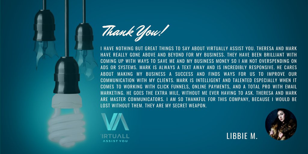AssistPh's tweet photo. Thank you for this 5-Star Review Libbie! It was wonderful working with you on your business venture. 

Reach out for a FREE appointment with us.
https://t.co/Rq9VGMABqB https://t.co/hZE9F1OKvv