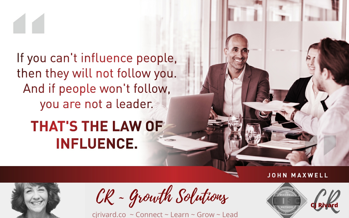 One of the most important pieces about being a leader is being able to utilize your influence so that you can get things done.
