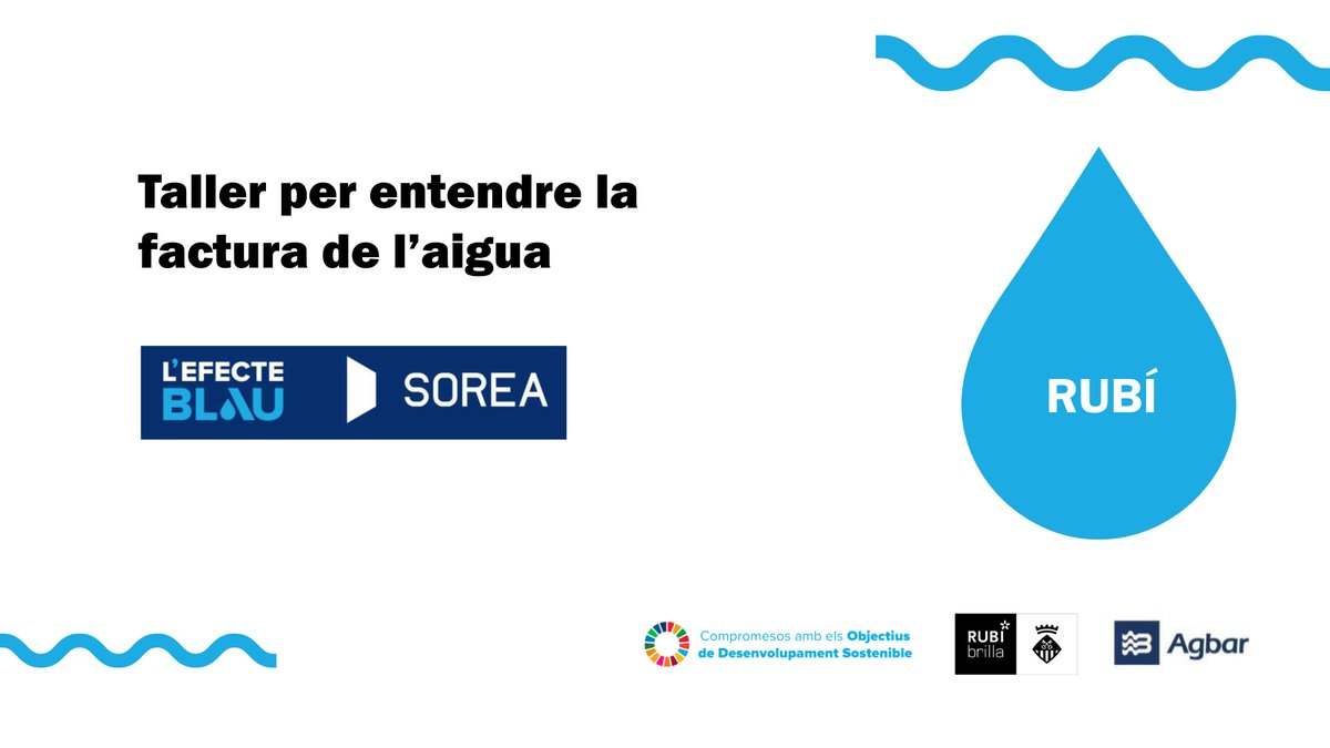 Veolia_Cat's tweet photo. 💧📝 Vols reduir la factura de l'aigua? No entens els conceptes que pagues?

T'esperem al taller online sobre la factura de l'aigua de #RubíCity que hem organitzat amb @RubiBrilla i @AjRubi.

🗓️ 15 de desembre
🕕 18 h
🔗 Enllaç per connectar-te al taller: https://t.co/67dYsQYcLN https://t.co/0No0g4MkyO
