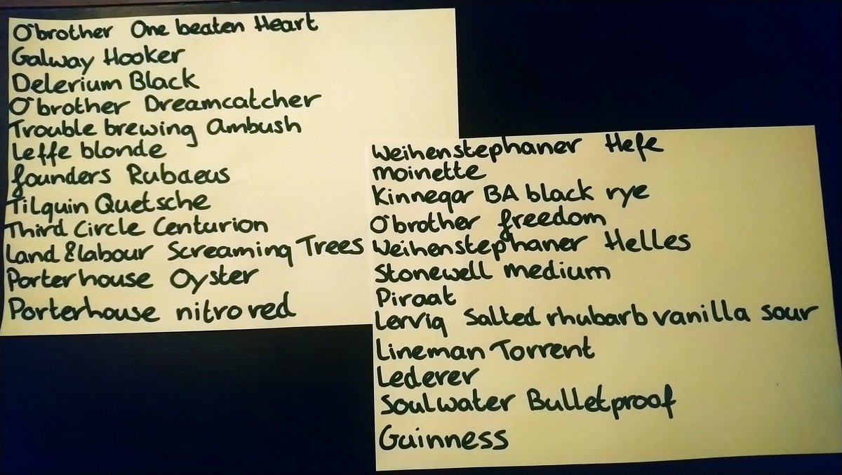 This week's setlist. You can book a table here, or email bierhausgalway@gmail.com