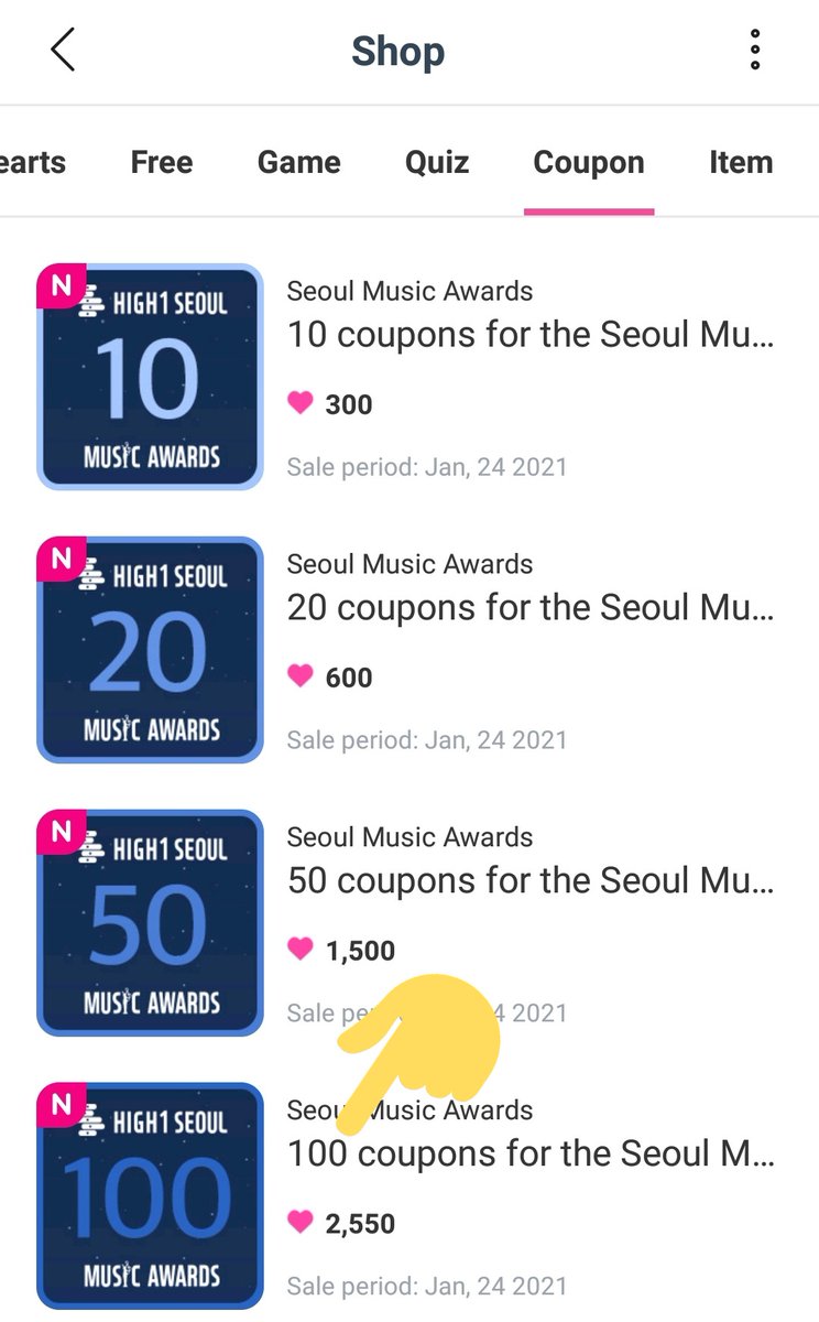 CONCLUSION:One must have 450 coupons. (Not red hearts). In order to get coupons one must have chamshins enough to exchange for coupons. As u see down. 2550 Red hearts = 100 chamshins. So u can understand how much it is important to collect chamshins +