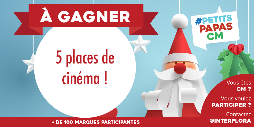 welovecinemafr's tweet photo. Nous ajoutons 5 places de cinéma à la Hotte Petits Papas CM 🎅
🔁 RT pour avoir une chance de gagner notre lot
🎅Tweetez ""#ChersPetitsPapasCM mon rêve à Noël c'est de _______________ " pour tenter de gagner les 100 lots de la hotte

Découvrez toute la hotte 
⬇️⬇️⬇️⬇️ https://t.co/vCBUVpLCm4