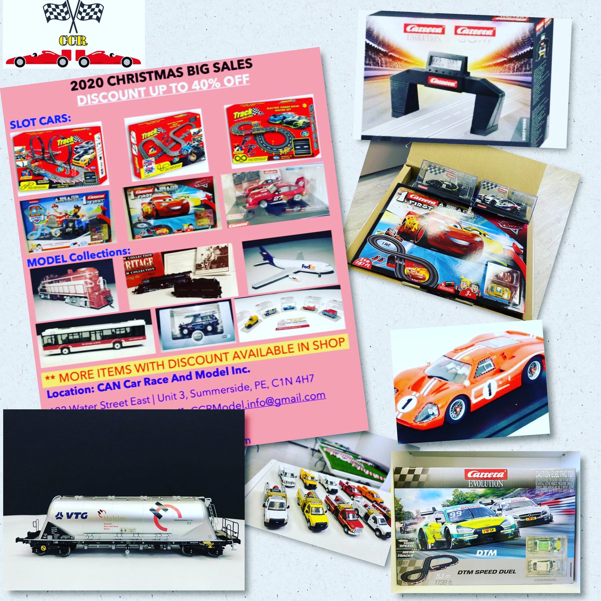 CANCarRaceAndM1's tweet photo. πππ New arrival is ready for Christmas salesπππ
You may not be able to visit our shop in person, but you can still shop in our online store (https://t.co/C9gionGALt) ππππβοΈ
#CANCarRaceModel #ChristmasGift #ModelCollections #ModelCars #SlotCars #ModelRailway #Summerside https://t.co/P5UAuvlVnc
