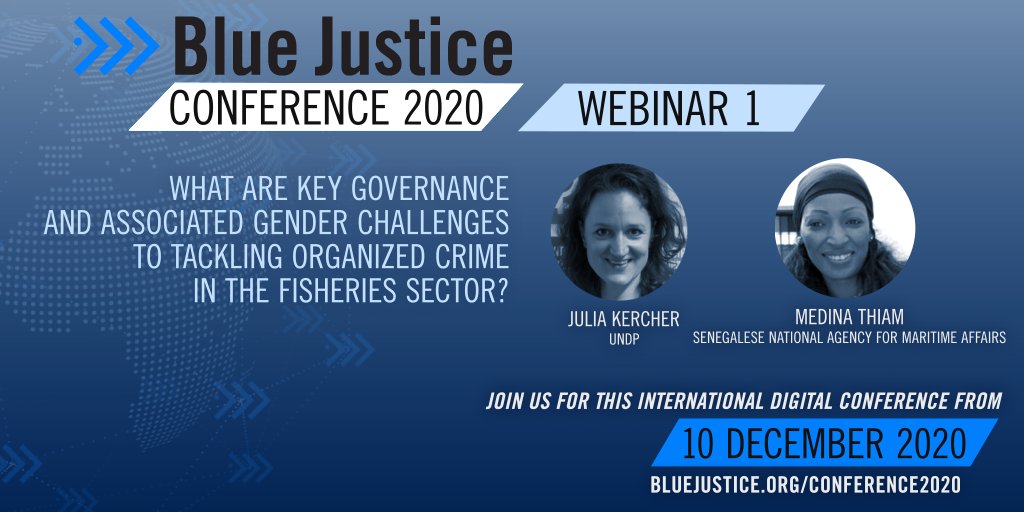 The #2020BlueJustice Conference goes live tomorrow! 👏🐟

In webinar 1 the UNDP Blue Resilience research team will present new research on key #governance ⚖️and associated #gender ♀️challenges in tackling #fisheries #crime 

Register➡️bluejustice.org