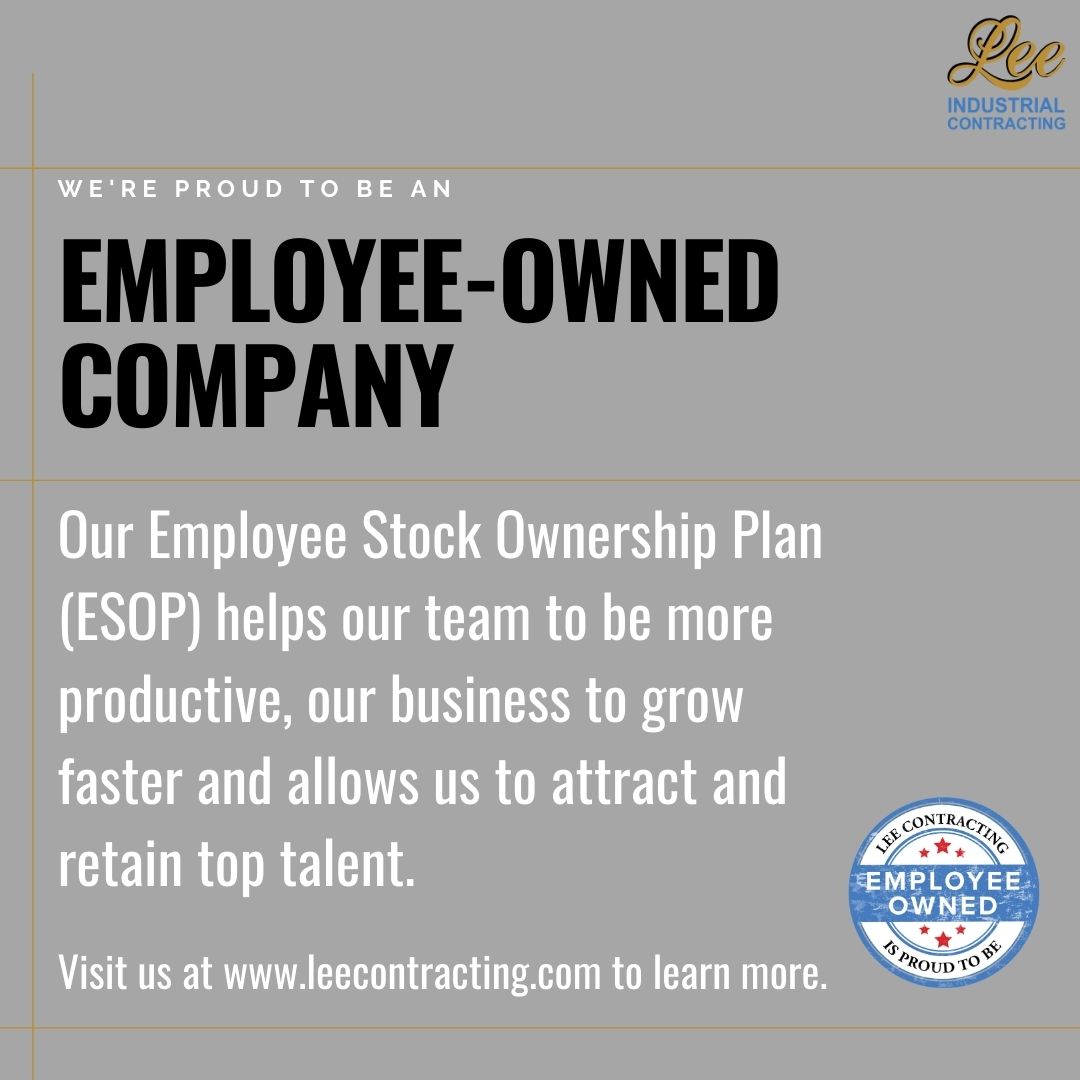 Have you ever wondered the benefits of being as employee-owned company? 

#esop #employeeowned #leecontracting