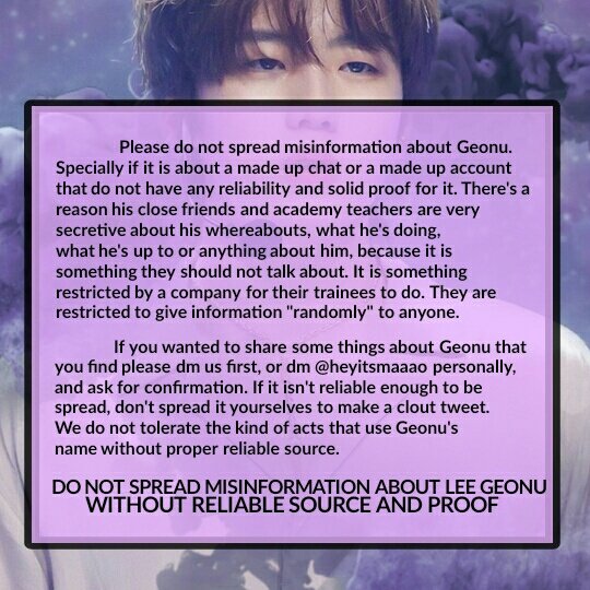 geonuvocals's tweet photo. For the recent things that are going on trying to involve the name of our precious Lee Geonu... READ.

We do not tolerate any misinformation that uses the name of the very person we vow to protect. Do not use his name irresponsibly.

#IGeon_U #이건우 #GEONU https://t.co/SSKwLl5lgx