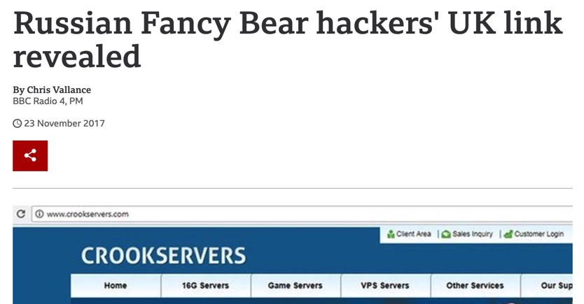 11. In my investigations of DNC "hacking" in 2016, I traced "Russian Fancy Bear" IP addresses back to know drug operations areas in Pakistan. Others confirmed this reporting. Were Capitol Hill Pakistani hackers acting like Russian hackers to provide an entree for the FBI in 2016?