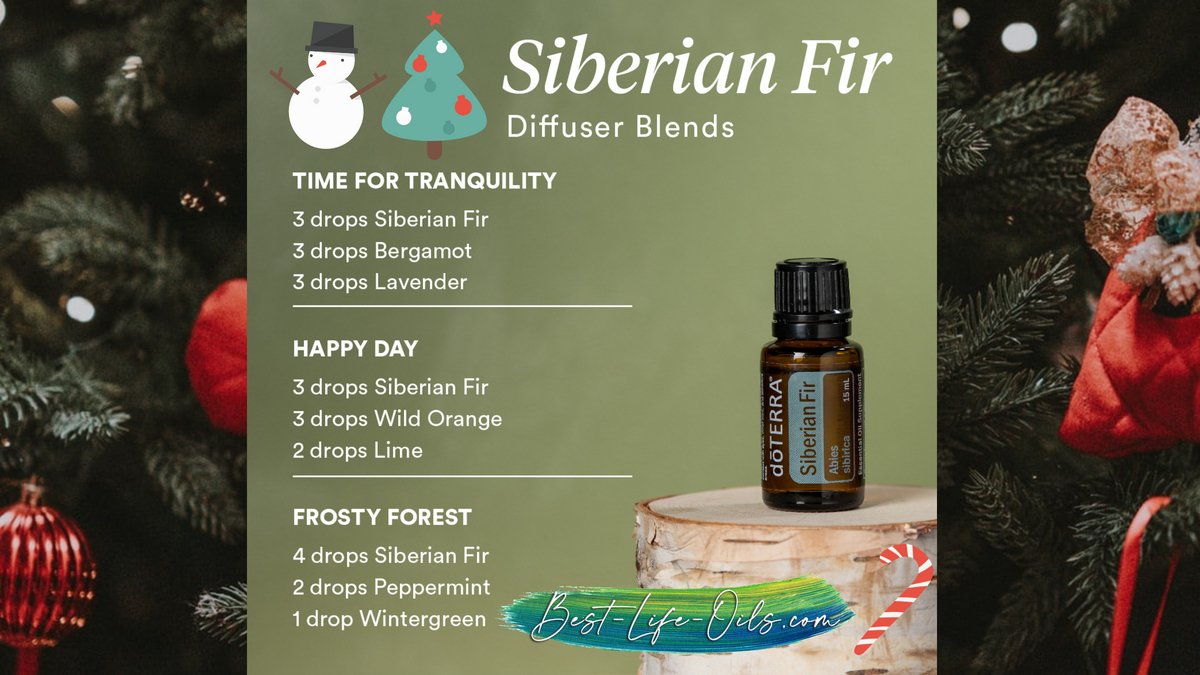 Need some great #Holiday diffuser recipes, since Holiday Joy and Holiday Peace are sold out?? Siberian Fir is a GREAT way to add the Holidays to your atmosphere! Enjoy! bit.ly/2Jswow2 #doTERRA #EssentialOil #Holiday #SiberianFir #Diffuser #Recipe #BestLife