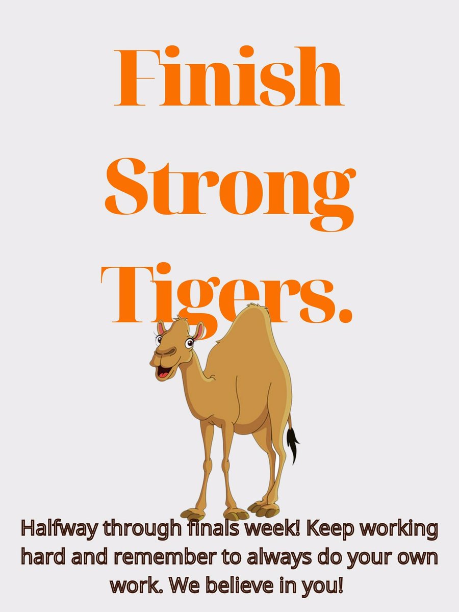Compliance_CU's tweet photo. Wisdom Wednesday, halfway through exams AND it’s Hump Day?! It’s bound to be a great end to the week. #GOTIGERS https://t.co/ChtyXbGVQj