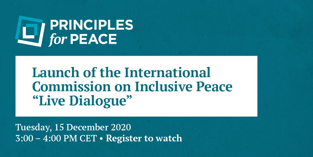 Interpeace_Org's tweet photo. .@EUCouncil ccls on #PeaceMediation stress the importance of "supporting inclusive peace processes that involve all levels &amp; segments of society. Time to engage all parts of society in peace processes &amp; rethink them". 
Register to watch - https://t.co/GrkKpGNJre #Principles4Peace https://t.co/40TPJ6js6V