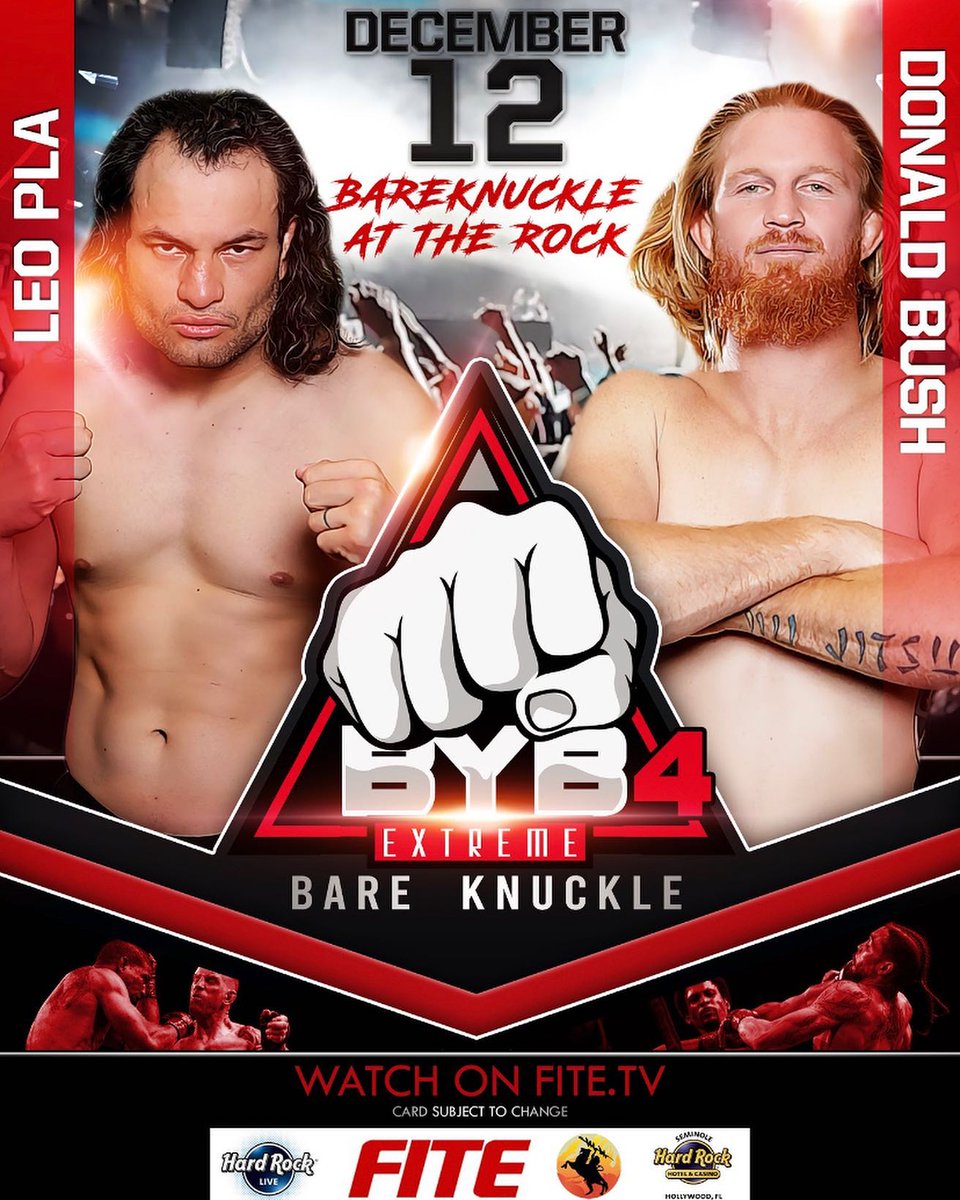 Triller_TV's tweet photo. All they plan on doing this holiday season is delivering INSANE KNOCKOUTS!

@bybextreme returns to #FITE with #BYB4.

Witness the launch of the 170lb tournament and a HEAVYWEIGHT grudge match headliner.

7⃣ Bareknuckle bouts

[ December 12 | 8pm ET ]

👊 https://t.co/YdDdQORgpu https://t.co/RSbNOKj3va