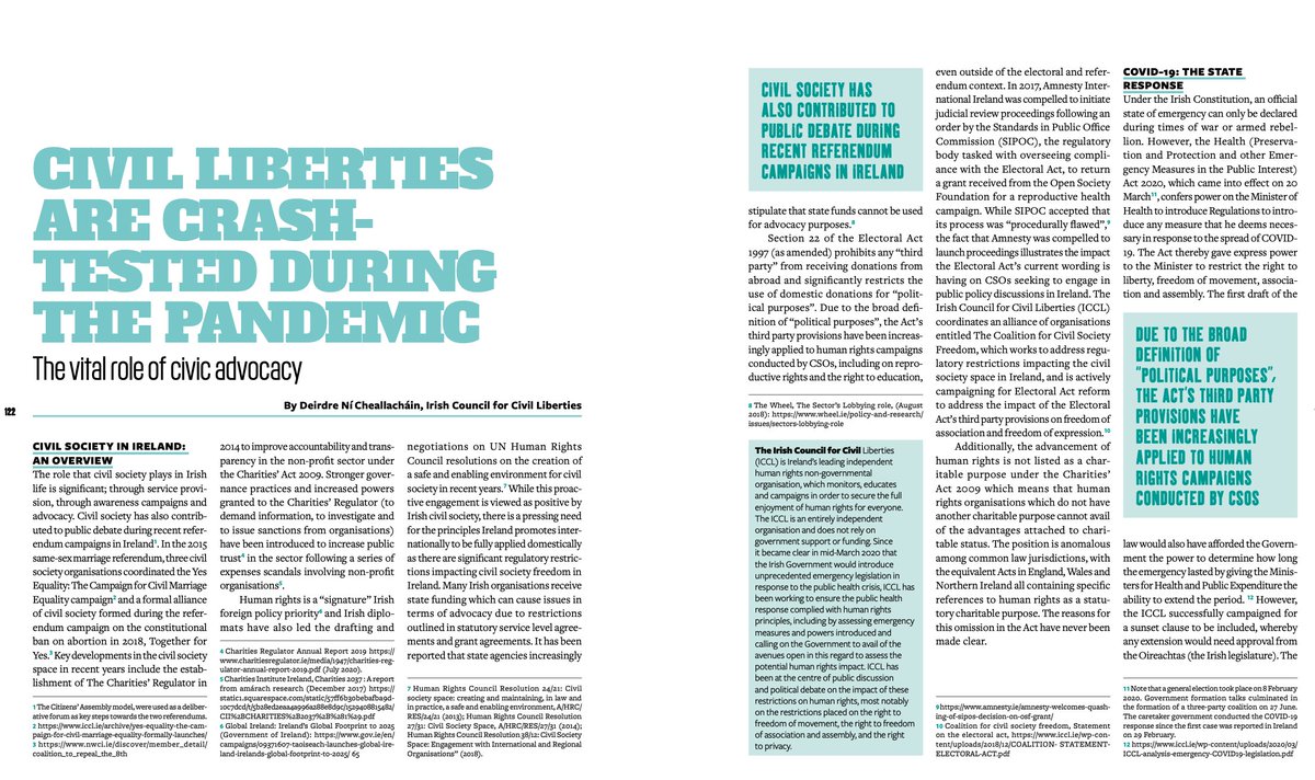 6.  @deirdre_ni_ch ( @ICCLtweet) &  @cooper_ivan ( @The_Wheel_IRL) showcase the crucial role of civic actors to provide essential services & advocate for the rights of all during  #COVID19 in 