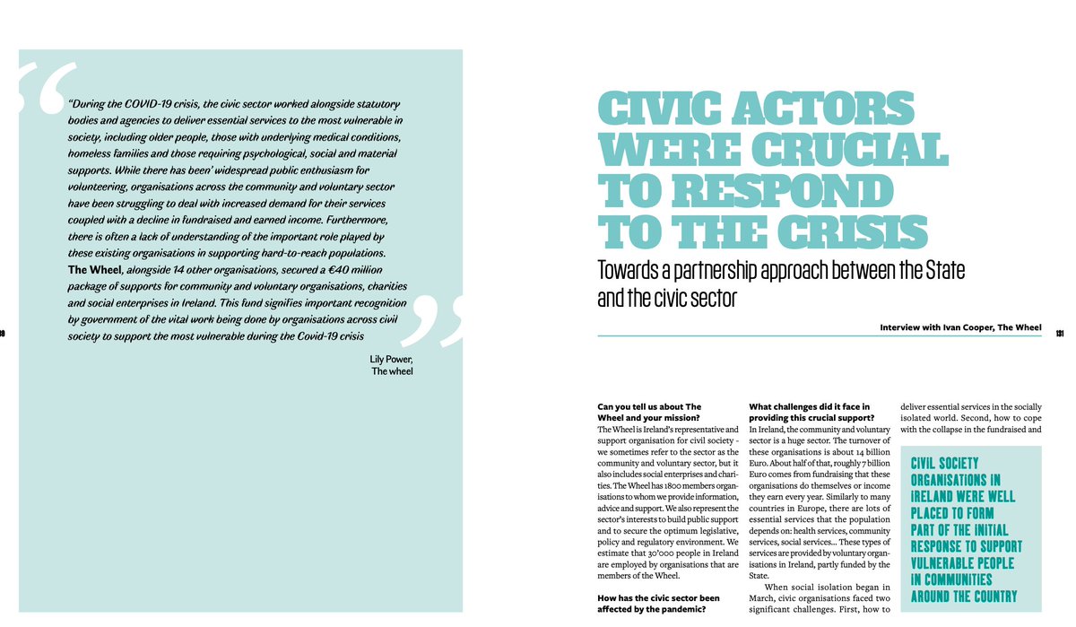 6.  @deirdre_ni_ch ( @ICCLtweet) &  @cooper_ivan ( @The_Wheel_IRL) showcase the crucial role of civic actors to provide essential services & advocate for the rights of all during  #COVID19 in 