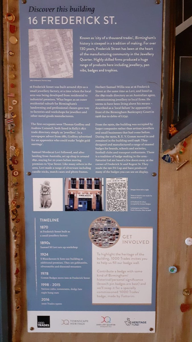 Unfortunately things move on and 16 Frederick St hasn't churned out any badges in about 30 years...nice letter though 😊