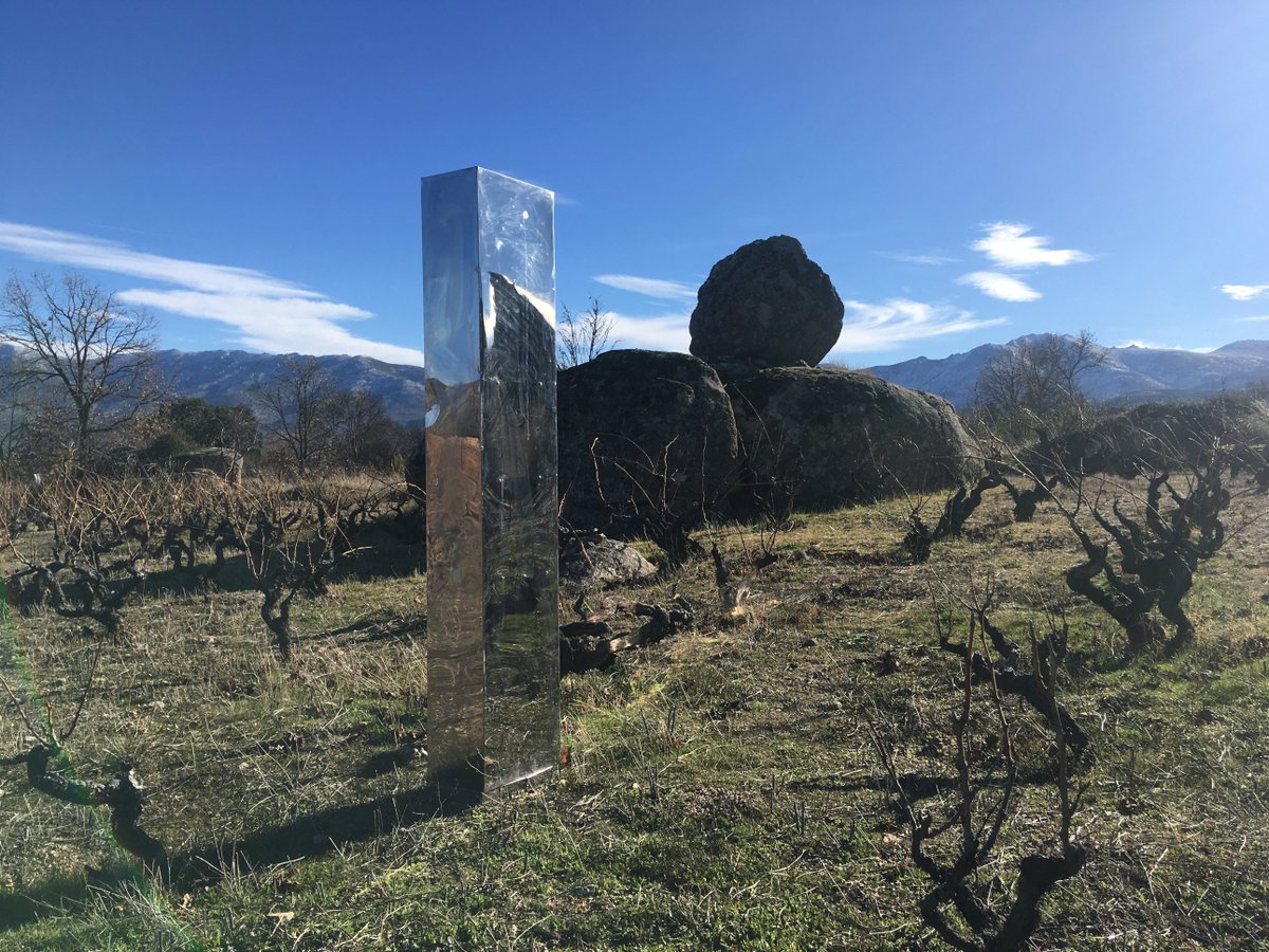 The #monolith pops up in a rocky vineyard near Navatalgordo, one of the municipalities of #dopcebreros in the Sierra de Gredos, Spain. #monolito