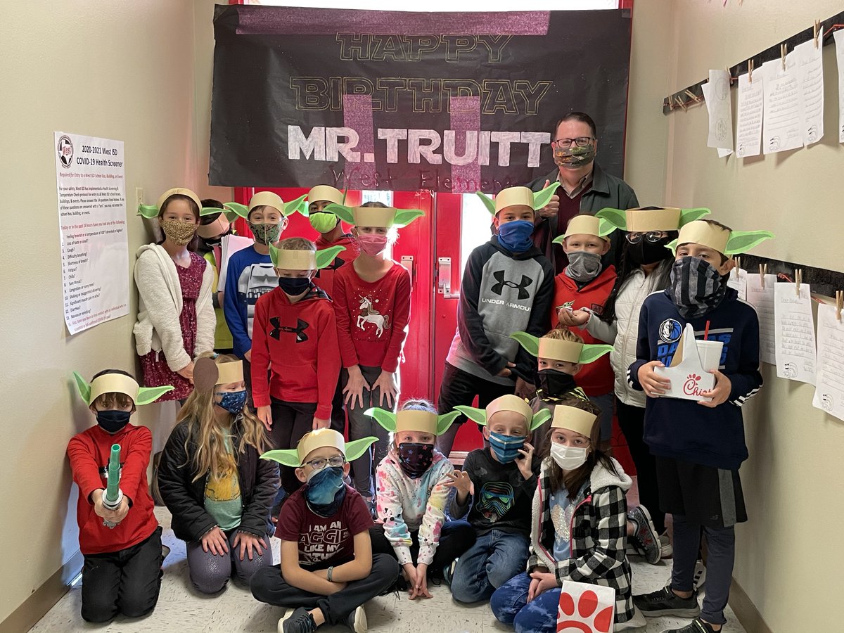 David Truitt (@davidtruitt) on Twitter photo Thanks so much to the <a href="/WESTrojans/">West Elementary School</a> students and staff for making my birthday so special! They definitely know what I like... Chick-fil-a and Star Wars! Loved the Yoda Ears! #BlessedInWest #BirthdaysInWestRule #UseTheForce Thanks so much to the <a href="/WESTrojans/">West Elementary School</a> students and staff for making my birthday so special! They definitely know what I like... Chick-fil-a and Star Wars! Loved the Yoda Ears! #BlessedInWest #BirthdaysInWestRule #UseTheForce