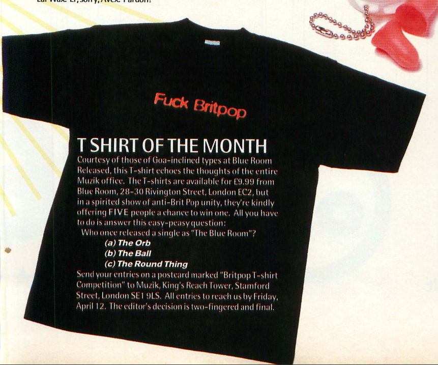 T-Shirt Of The MonthMuzik Magazine, April 1996.