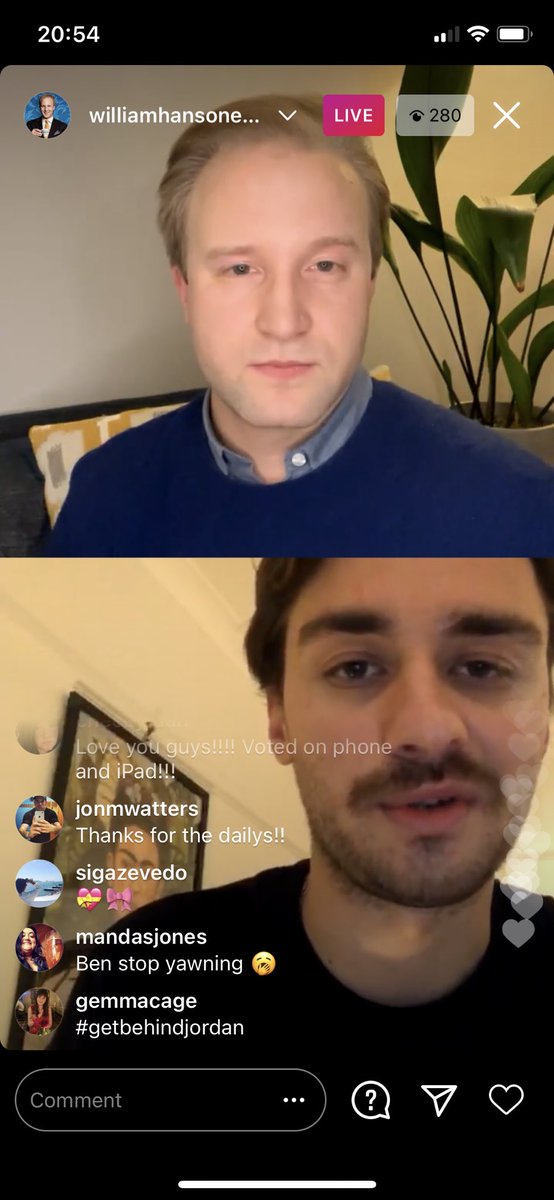 soxandsam's tweet photo. The various faces of @williamhanson &amp; @bajcartwright whilst doing a @sextedmyboss Instagram Live in support of @jordannorth1 #getbehindjordan and yes I screenshot whenever I posted a message! https://t.co/Jq25X7gdi9