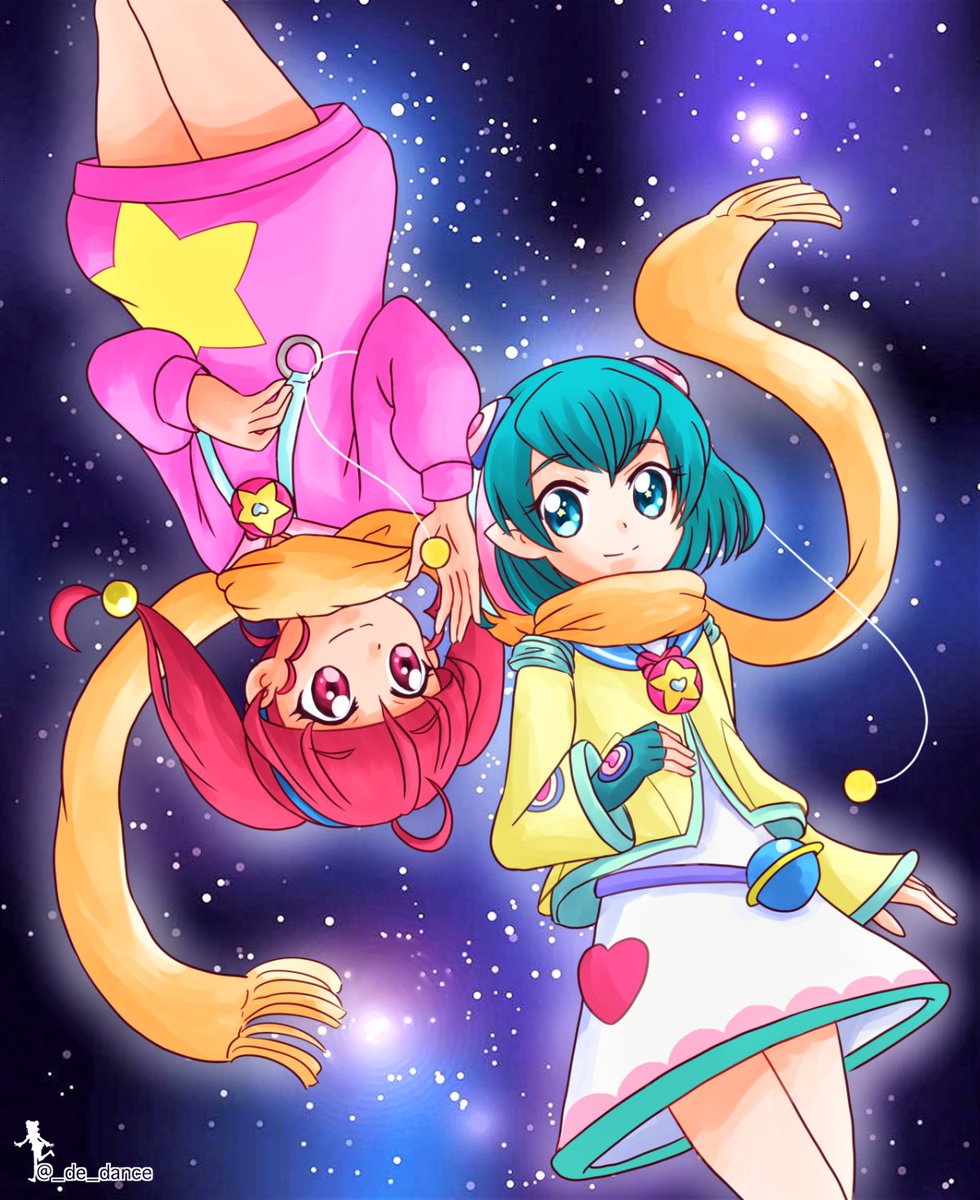 フォロワー1234人記念イラスト ひかララx二人マフラー 見事 最多得票 がんばらんすのイラスト