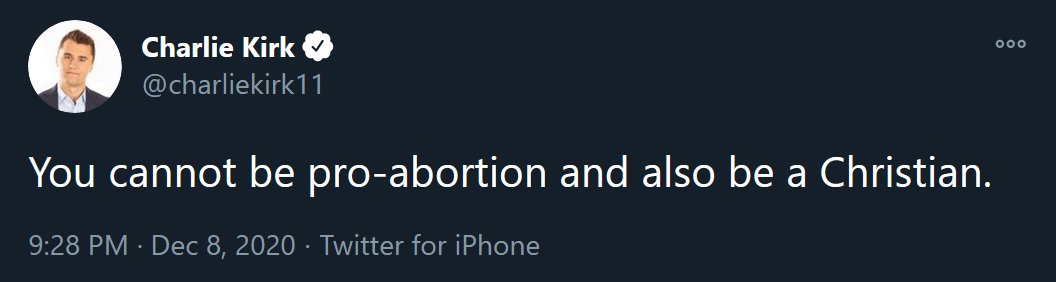 twitchchris's tweet photo. Here's Charlie Kirk, spouting his usual nonsense.

Also, here's the most effective summation of the "Pro-Life" position I've ever read. https://t.co/Oxw3ldbQ57