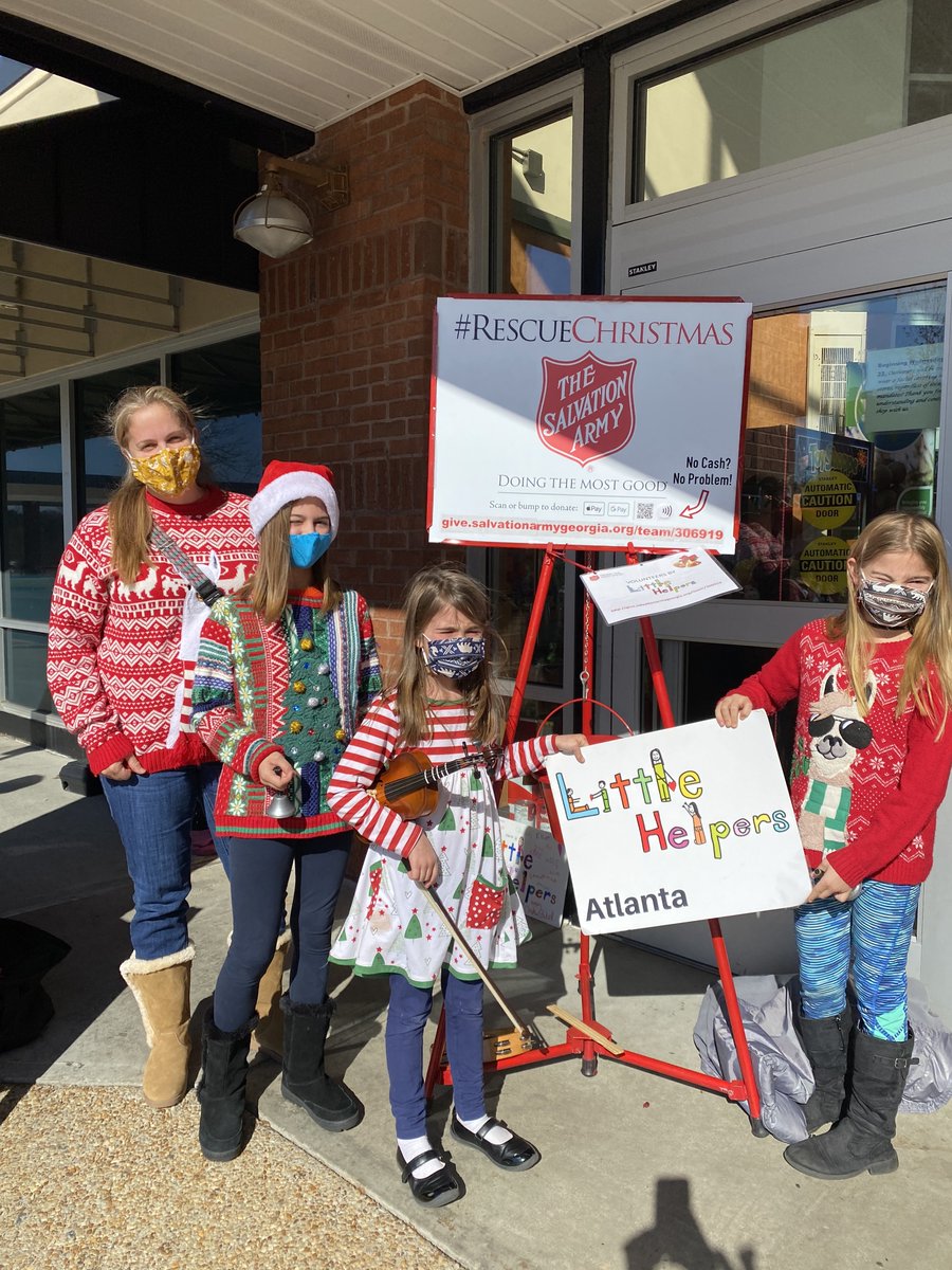 LittleHelpers9's tweet photo. #littlehelpersofAtlanta #bellringers #rescuechristmas @SalvationArmyA #holidayspirit #give https://t.co/71rRH847vL