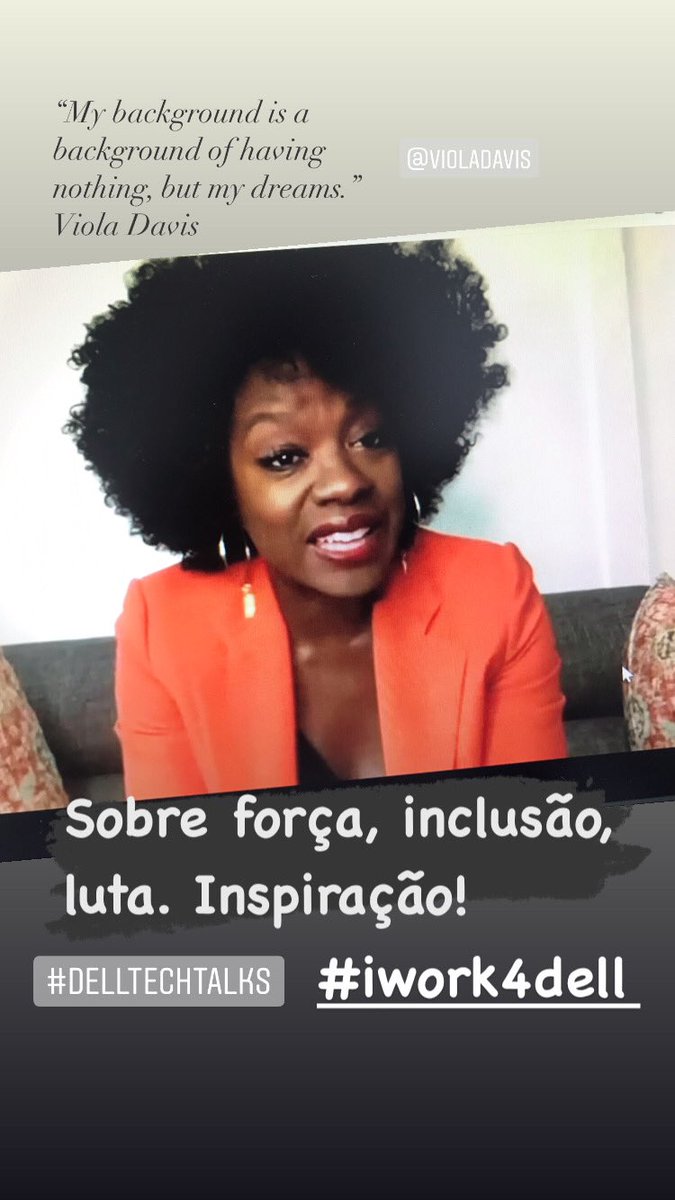 At <a href="/DellTech/">Dell Technologies</a> we had the amazing opportunity to hear from <a href="/violadavis/">Viola Davis</a> (yes, her!) about her story, background, inclusion, challenges and how to surpass barriers and keep fighting, believing and changing the game. What an inspiring moment!@JenniferJJDavis #DellTechTalks #Iwork4Dell