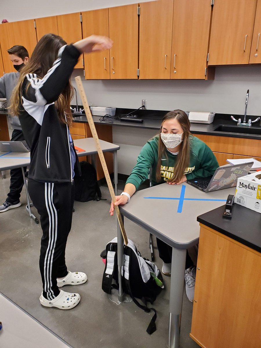 Using our knowledge of free fall to determine our reaction time in physics!!