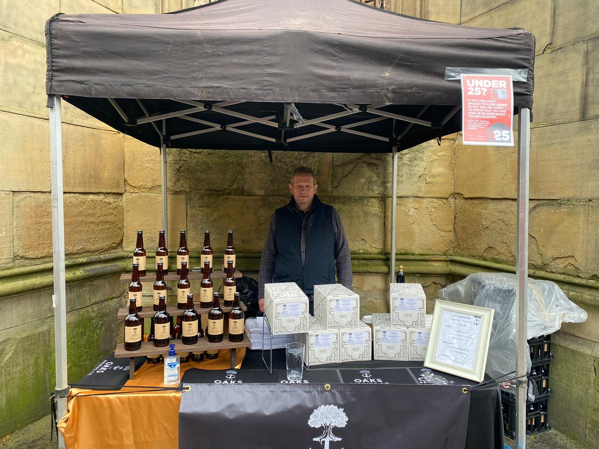 OaksBrewing's tweet photo. Thanks to everyone who visited us at the makers market at The Bombed out Church in Liverpool this weekend. It was our first event like this and it was great fun. #makersmarket #bombedoutchurch #liverpoolmakers #localbrewery #cheshirebrewery #realale https://t.co/vdh62HYuWW