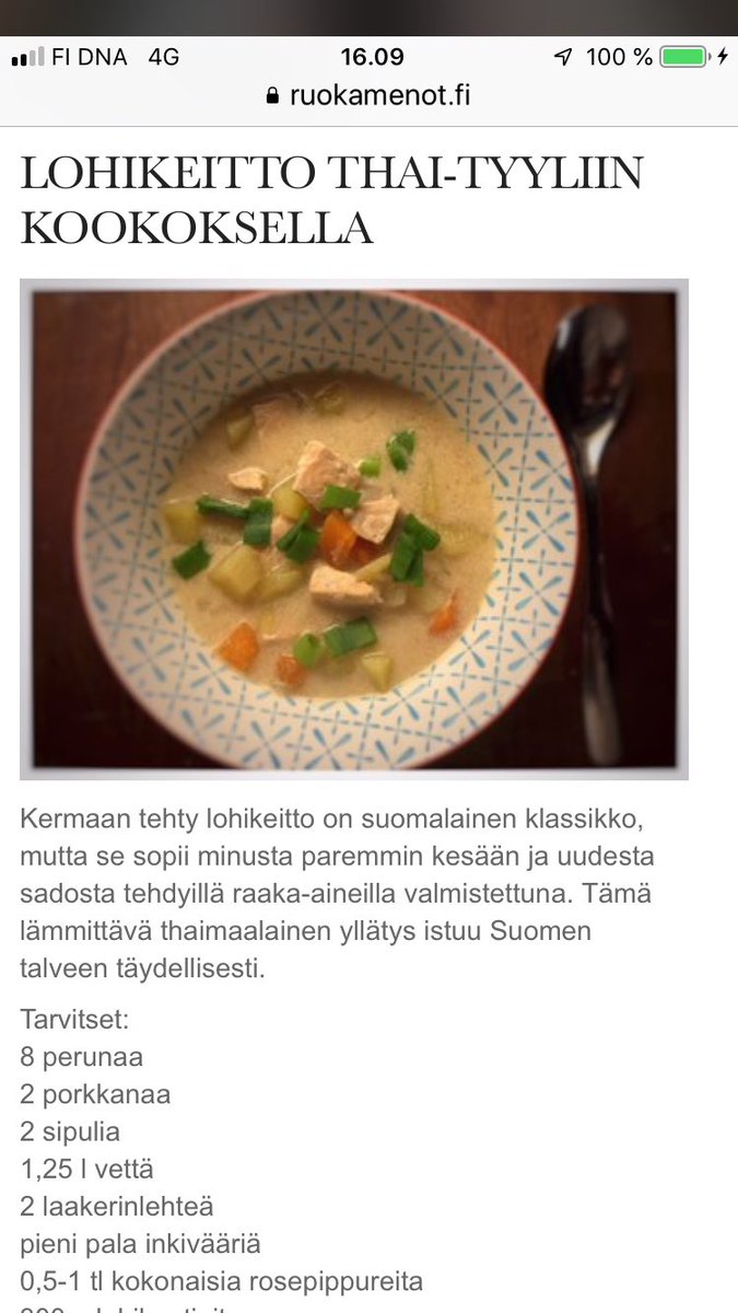 Ruokamenot's tweet photo. Päivä 9/24

TALVIRUOKAA ❄️❄️❄️

Maistuu milloin vaan, mutta lämmittää suloisesti talvella. Kalaa tulee muutenkin syötyä liian harvoin.

https://t.co/75tRL7slFF

#keitto #resepti #talviruokaa #ruokamenotfi https://t.co/4i8vkZisRT