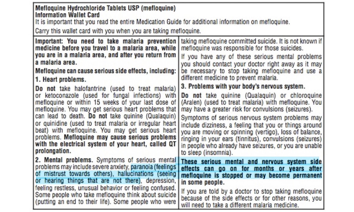 June 5, 2013, Bales pleads guilty. Only weeks later, on July 29, following years of deliberation not disclosed to Bales' attorneys, the government warns that paranoia and symptoms of psychosis can last years after use of mefloquine. Bales was likely ordered to take it in 2004.