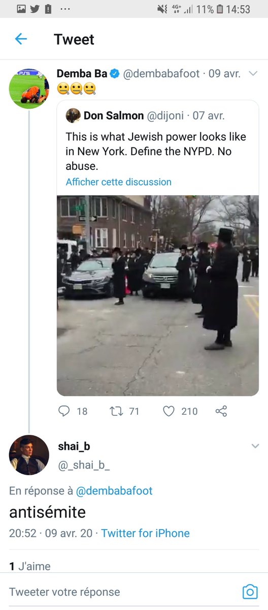 Demba Ba et son antisémitisme ça a déjà été dénoncé, d'ailleurs il ne peut s'empêcher de tps en tps de lâcher ses saillies. On sait qu'il n'aime pas trop les Juifs, mais pourquoi encore être complaisant pour un gars qui profite de son auditoire pour propager la haine? #valeursuefa