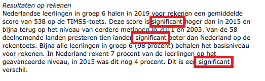 BurckRuben's tweet photo. Meermaals wordt het woord "significant" gebruikt. Dit woord heeft een precieze betekenis, die in deze context niet van toepassing is. De steekproef is immers niet representatief bevonden. De tweede kamer ontvangt valse informatie. Kwalijke zaak! https://t.co/2dddxYlQd9