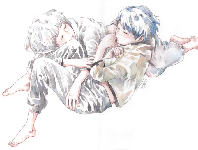 #これが私の代表作 
眠る人を描くのが好きです。

あたりに満ちる静かな気配
やわらかな肌の匂い
寄せては返す小さな呼吸の波。 