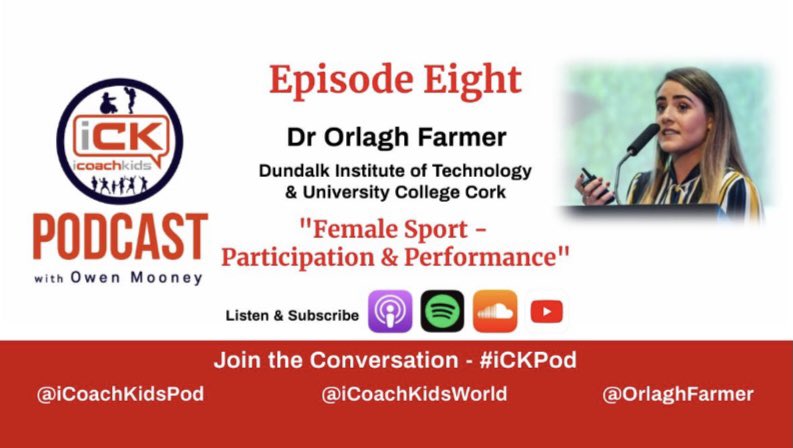 🚨🔊NEW EPISODE🔊🚨

#8️⃣ of @iCoachKidsPod with @OrlaghFarmer is LIVE

“Female Sport➖Participation & Performance”

👩🏼‍🏫🏐👵🏼🧠📑🤸🏻‍♀️🧗🏻‍♀️🌍

🔽PLZ RT, LISTEN & SUBSCRIBE🔽

🍏Apple
apple.co/36F9QiJ

⭕️Spotify
spoti.fi/36NqzjX

💭Soundcloud
bit.ly/2AmGjhy

#iCKPod