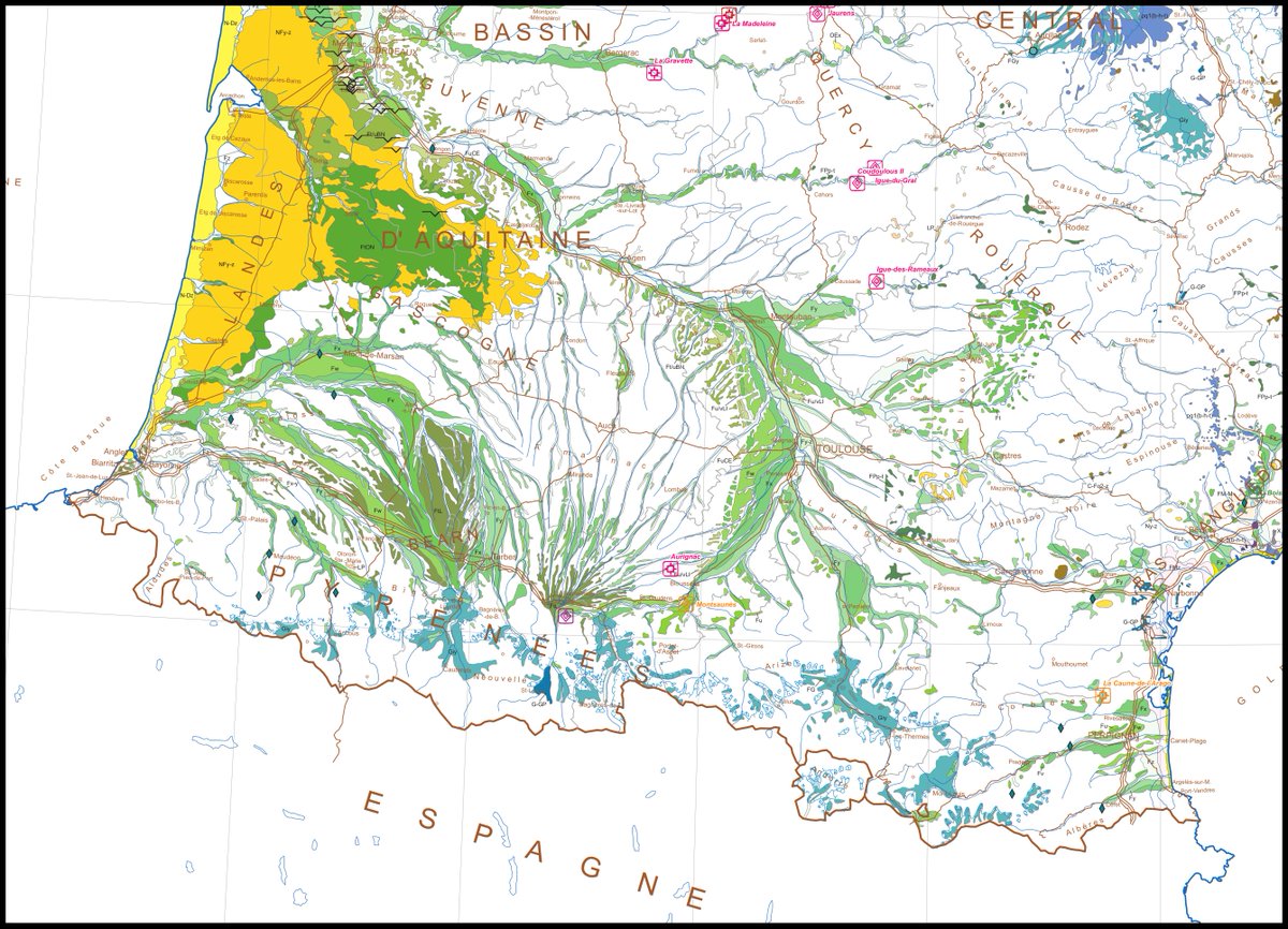 La transition entre dépôts glaciaires et fluviatiles entre  #Pyrénées et  #Alpes est intéressante. Dans le premier, les dépôts fluviatiles forment de vastes systèmes d’épandage, car les Pyrénées sont immédiatement bordés par le bassin d’Aquitaine. doi: 10.1016/j.crte.2015.07.003