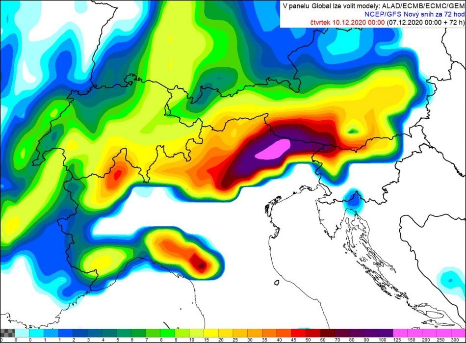 CHMUCHMI's tweet image. #pocasi V Alpách vydatně sněžilo, místy spadlo 1 až 1,5 m za 24 hodin. Nejhorší situace podle serveru Kronen Zeitung je ve východním Tyrolsku a v Horních Korutanech. Množství nového sněhu ukazují přiložené mapy.
#meteorolog ČHMÚ František Šopko.