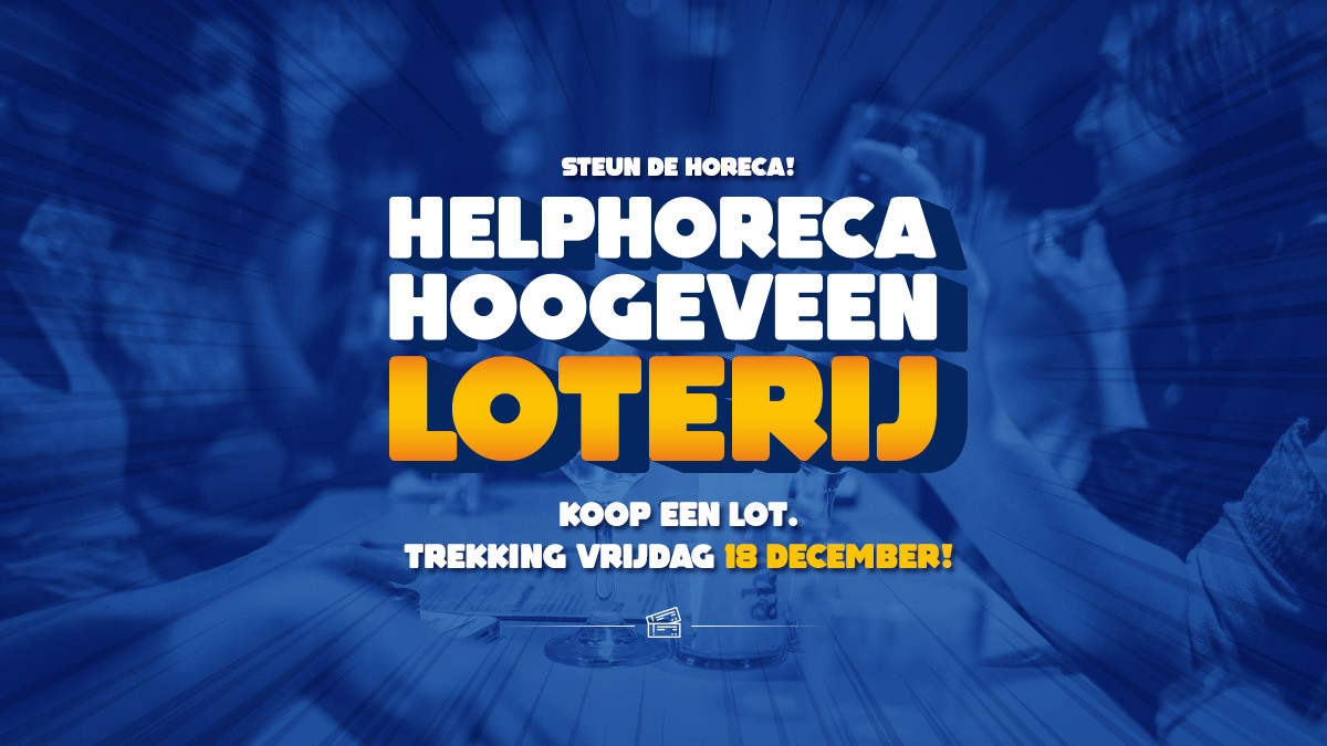 LAATSTE KANS OM LOTEN TE KOPEN EN LOKALE RESTAURANTS TE STEUNEN! Meer loten is meer kans én meer steun voor de deelnemende restaurants. De verkoop van loten sluit woensdag 16 december om 17.00 uur.

Koop je lot(en) op: helphorecahoogeveen.nl
#supportyourlocal #steundehoreca