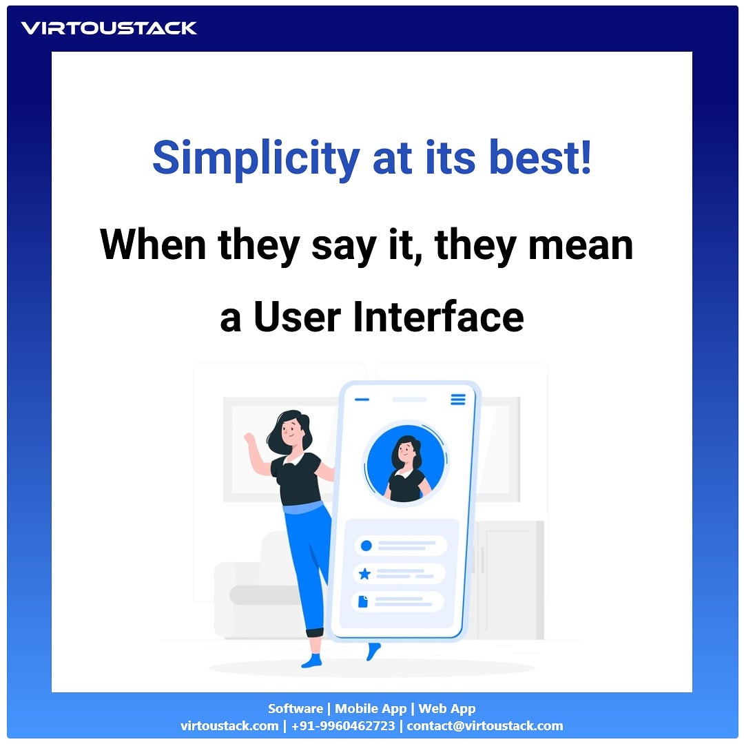 virtoustack's tweet photo. A simple UI is the best thing.

#userinterface #appdevelopment #mobileapps #webapp
#flutter #100DaysOfCode #javascript #Python #Linux #Pune #uiux #softwaredevelopment #appsforbusiness #godigital #FrontEnd #backend https://t.co/8KzA3lnrY2