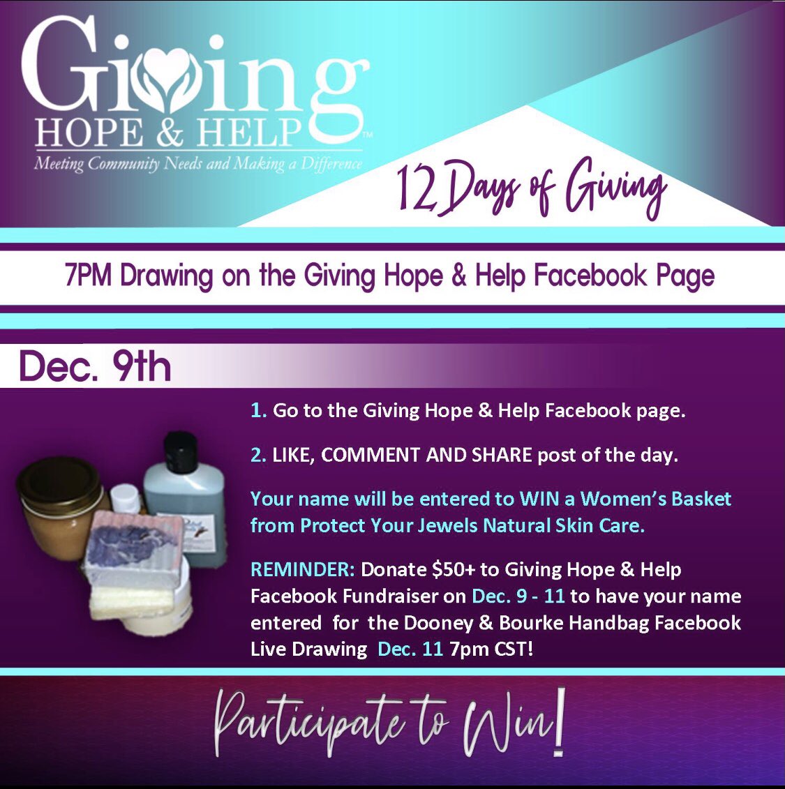 givehopehelp's tweet photo. Retweet the Feminine drive flyer to win a Women’s Spa Basket from Protect your Jewels Natural Skincare Company! @MCCPVPres @CrystalCalledIt #givehopehelp #NoFemaleWithout #NoMoreAbuse #PeriodProcuctsAreEssential #Community #Donate https://t.co/AqtW51QCaM https://t.co/VuU1qwopqA